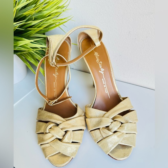 Miss Sixty | Leather Gold Sandals - Picture 3 of 16